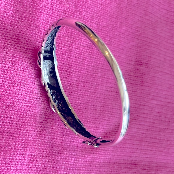 Vintage 925 Sterling Bangle Bracelet - Picture 7 of 16